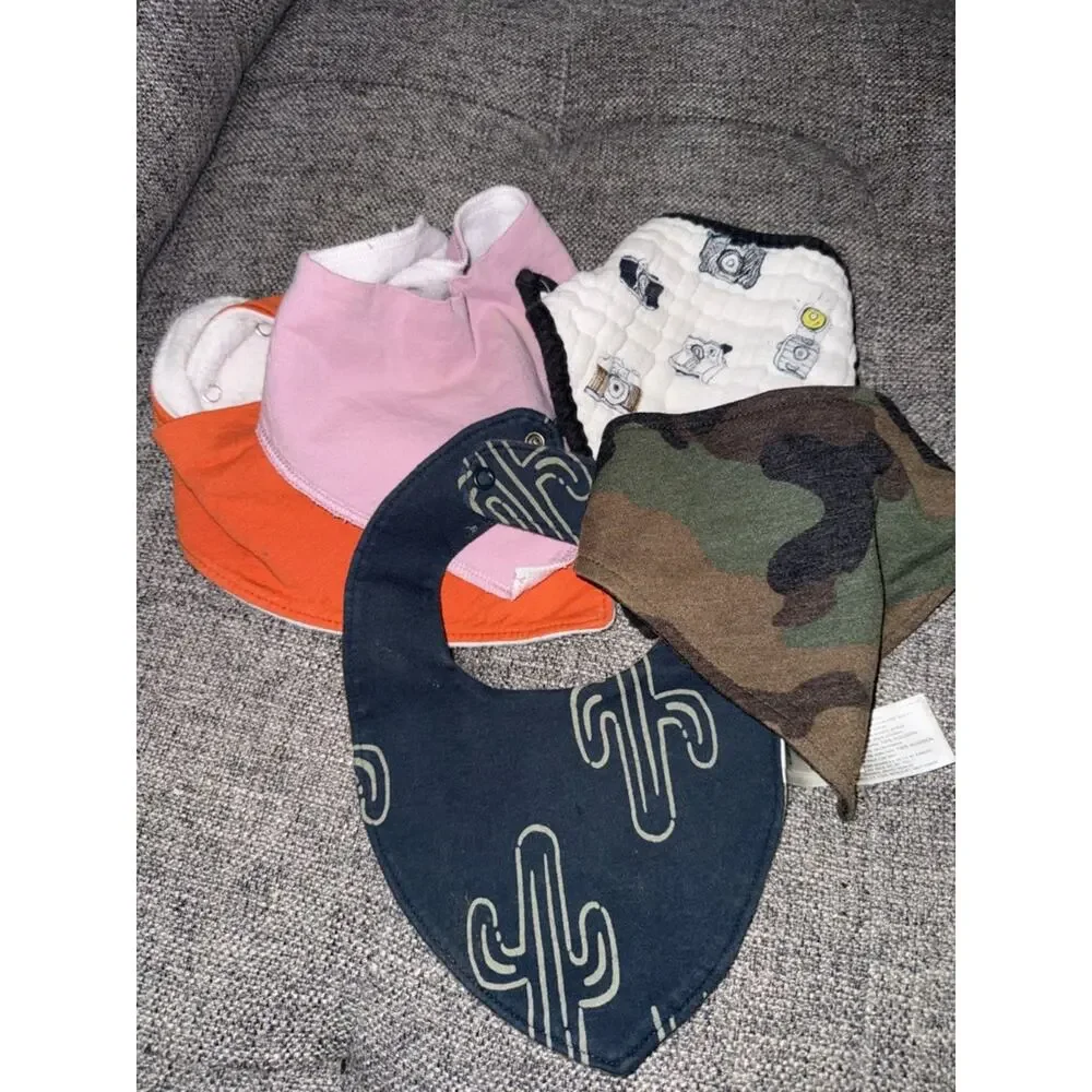 Parker baby, keababies, carters baby bandana bibs bundle of 5